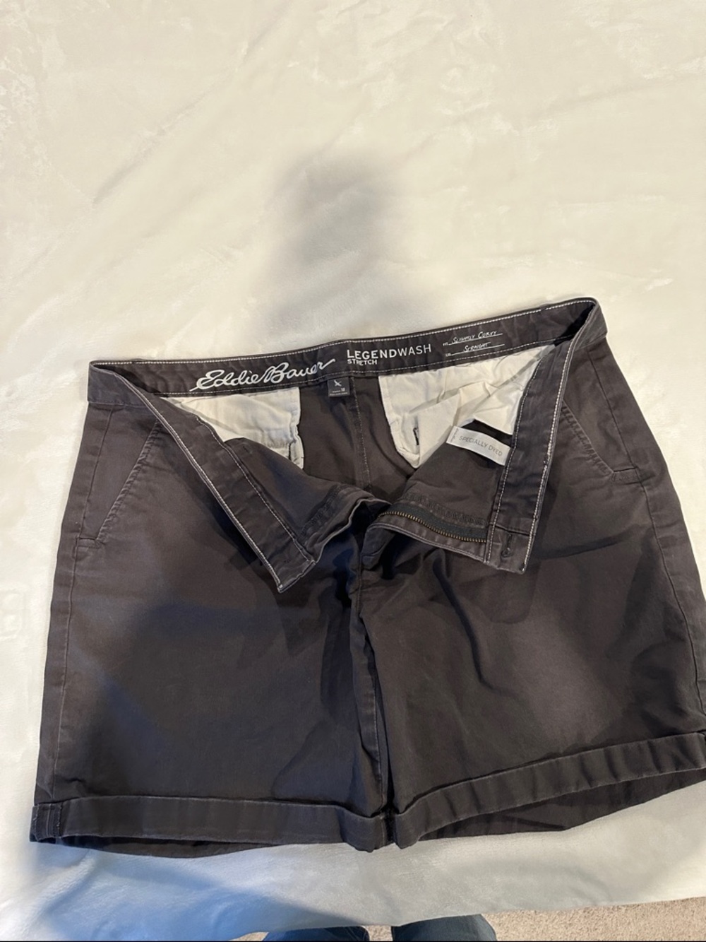 Eddie Bauer Women's Dark Charcoal Stretch Bermuda Shorts